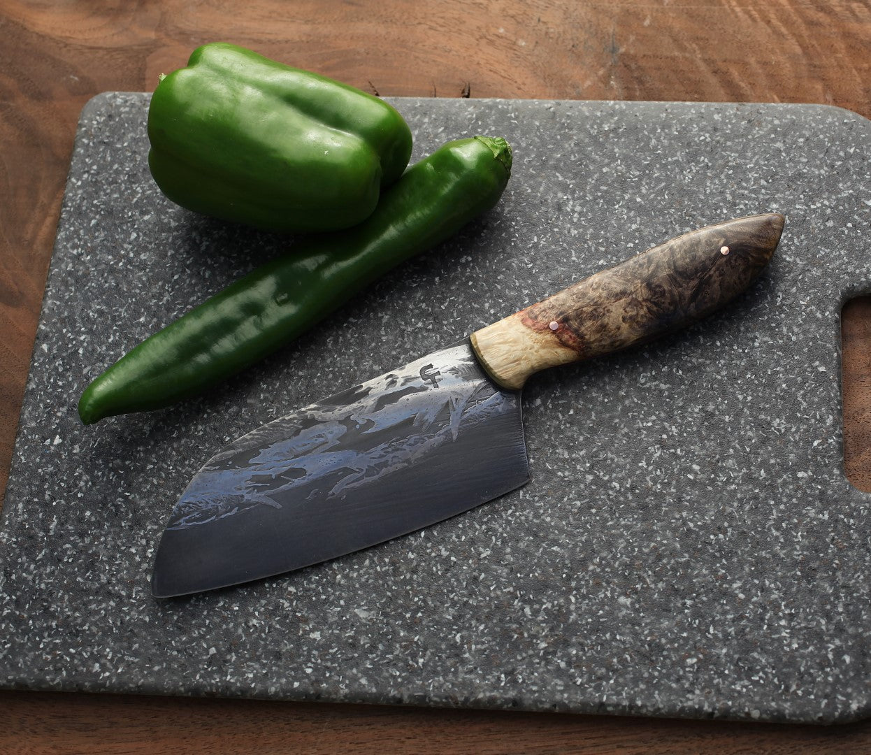 5.5 inch Camp/Chef, box elder burl