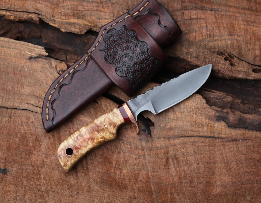 Fancy Drop Point hunter, box elder