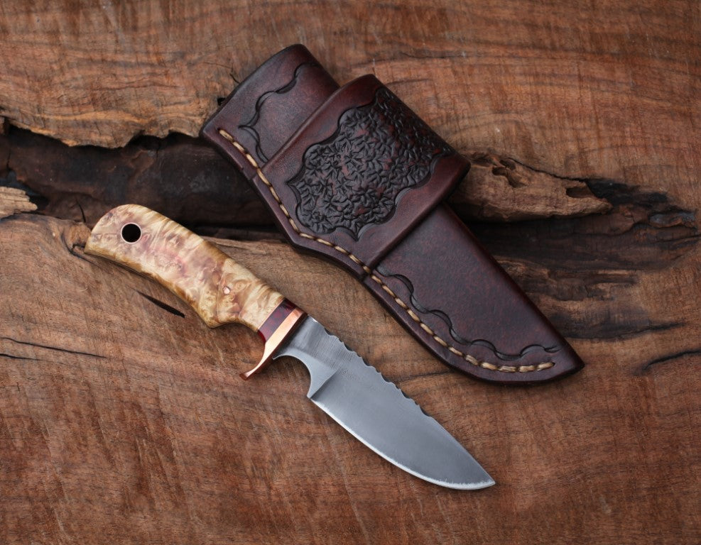Fancy Drop Point hunter, box elder