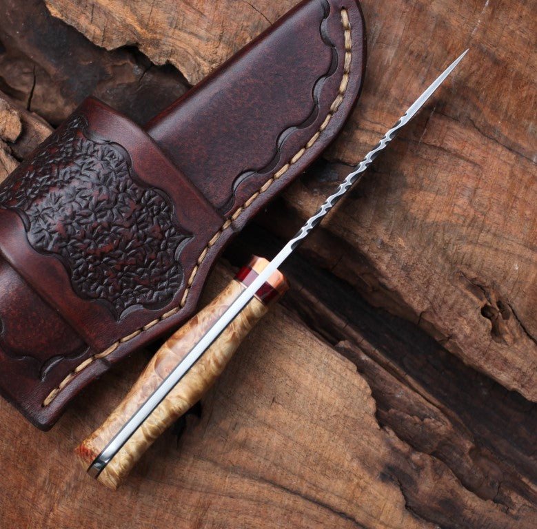 Fancy Drop Point hunter, box elder