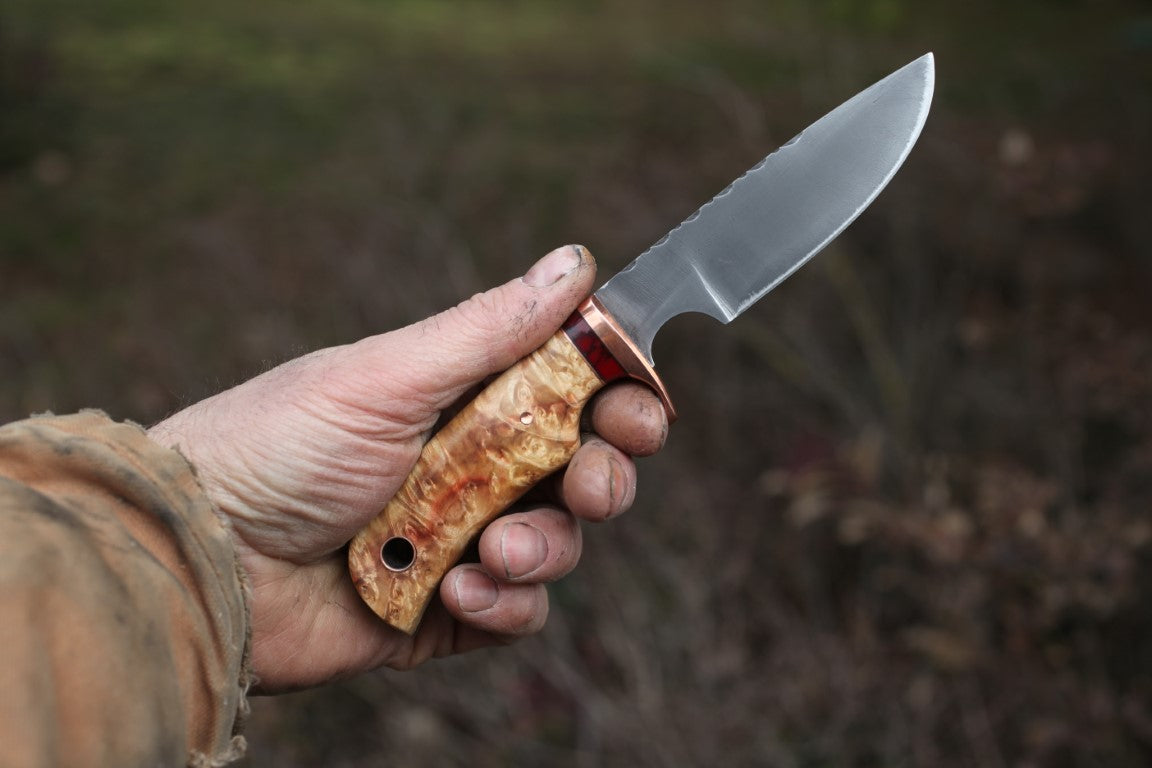 Fancy Drop Point hunter, box elder