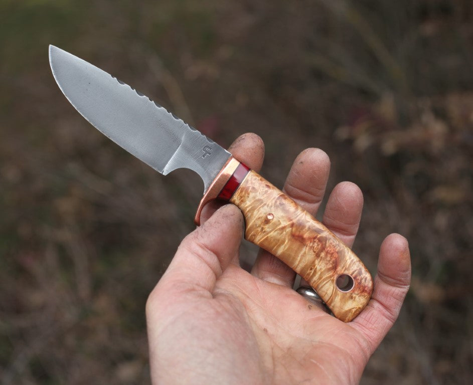 Fancy Drop Point hunter, box elder