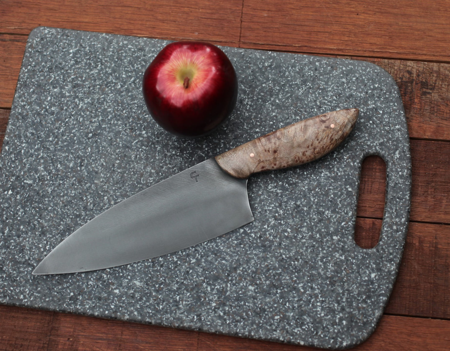 7.5 inch Custom Chefs knife, maple burl