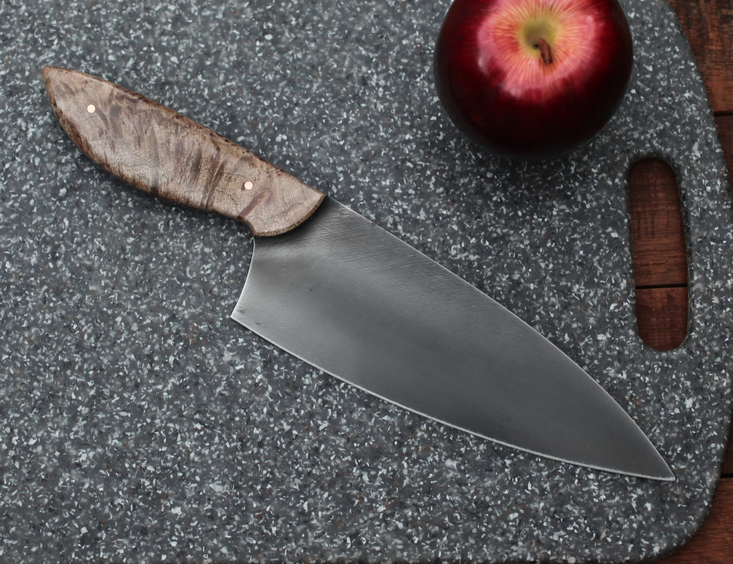 7.5 inch Custom Chefs knife, maple burl