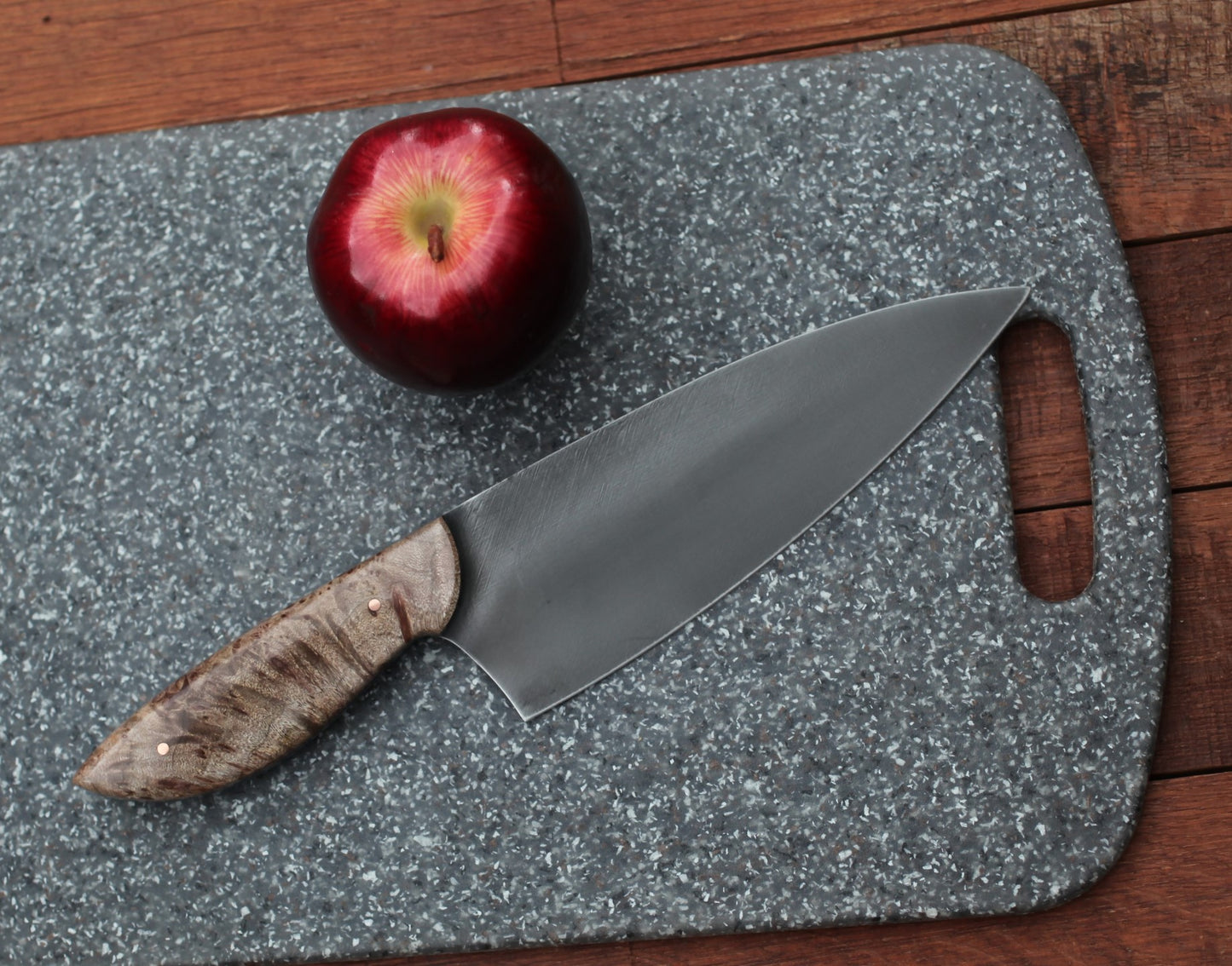 7.5 inch Custom Chefs knife, maple burl