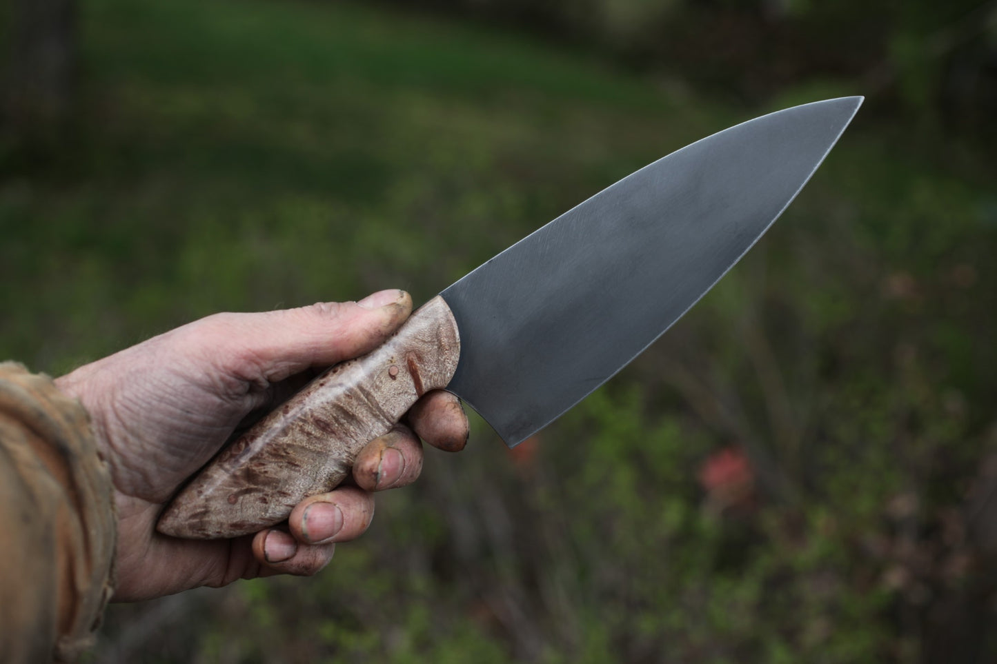 7.5 inch Custom Chefs knife, maple burl