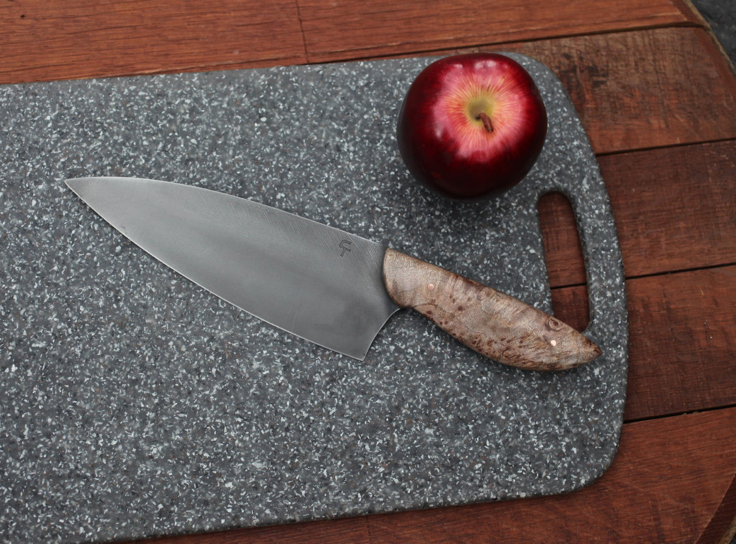 7.5 inch Custom Chefs knife, maple burl