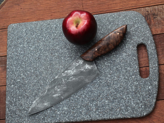 Custom 7.25 inch Chefs knife- fancy walnut