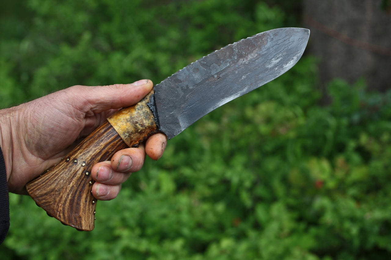 Forged skinner with whitetail antler