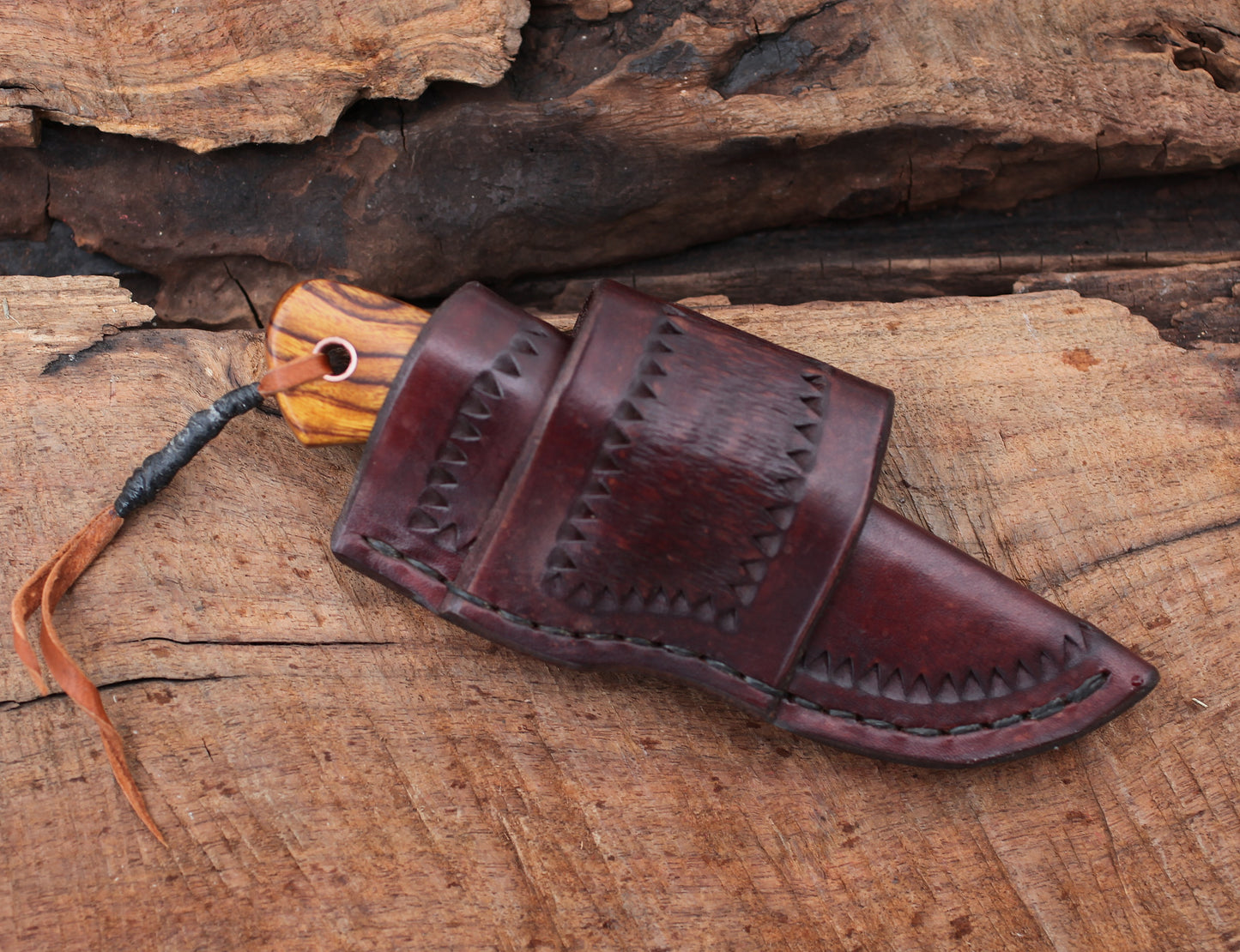 Little Guy Utility, EDC, ironwood and turquoise