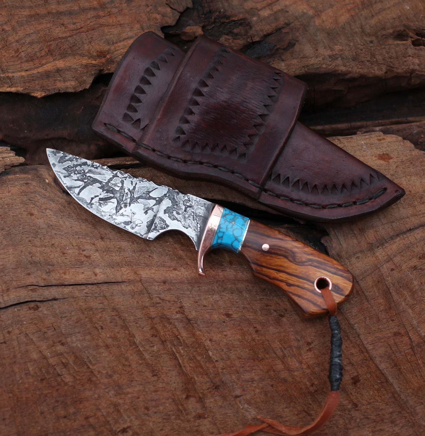 Little Guy Utility, EDC, ironwood and turquoise