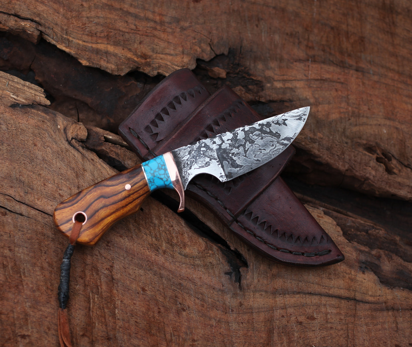 Little Guy Utility, EDC, ironwood and turquoise