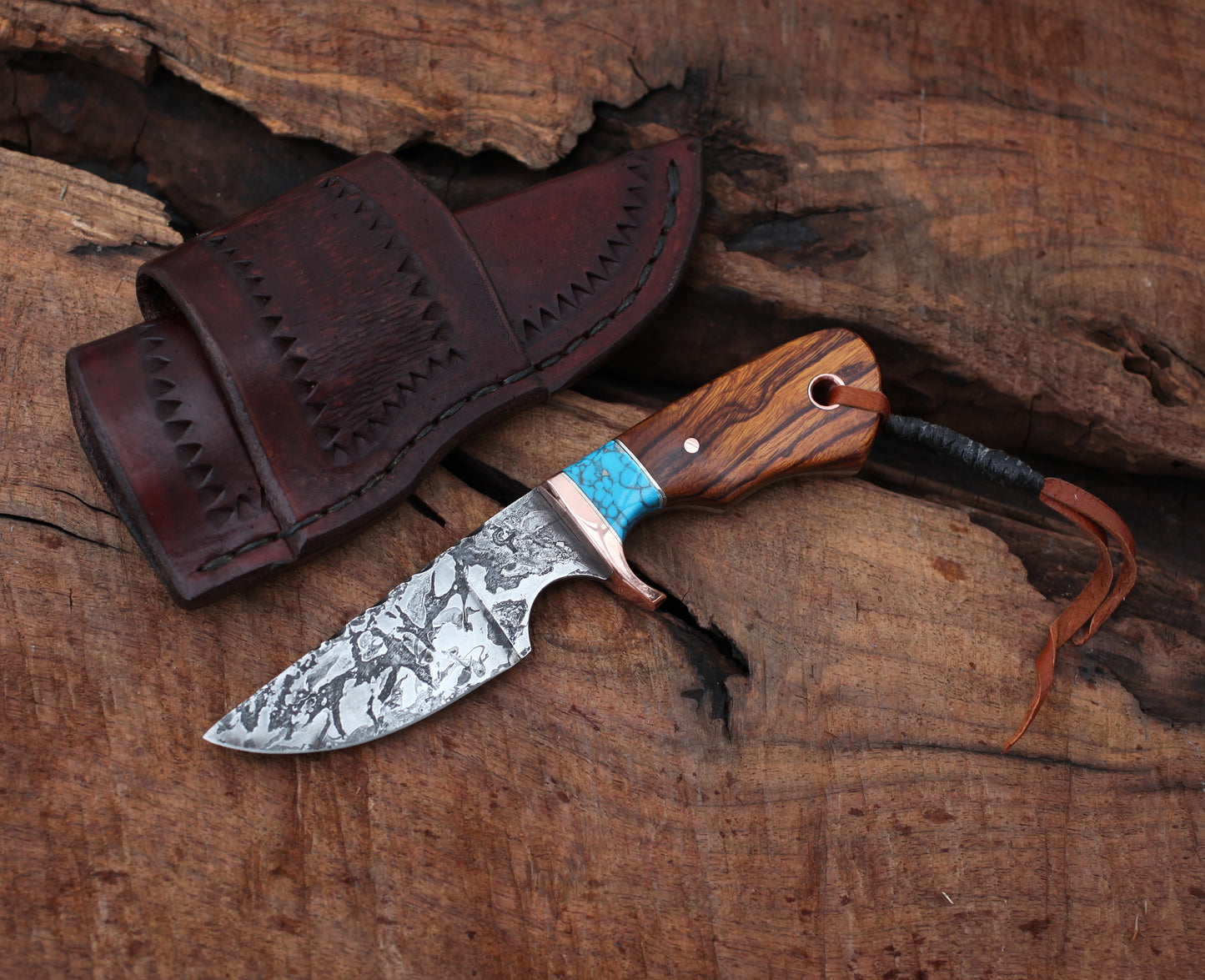 Little Guy Utility, EDC, ironwood and turquoise