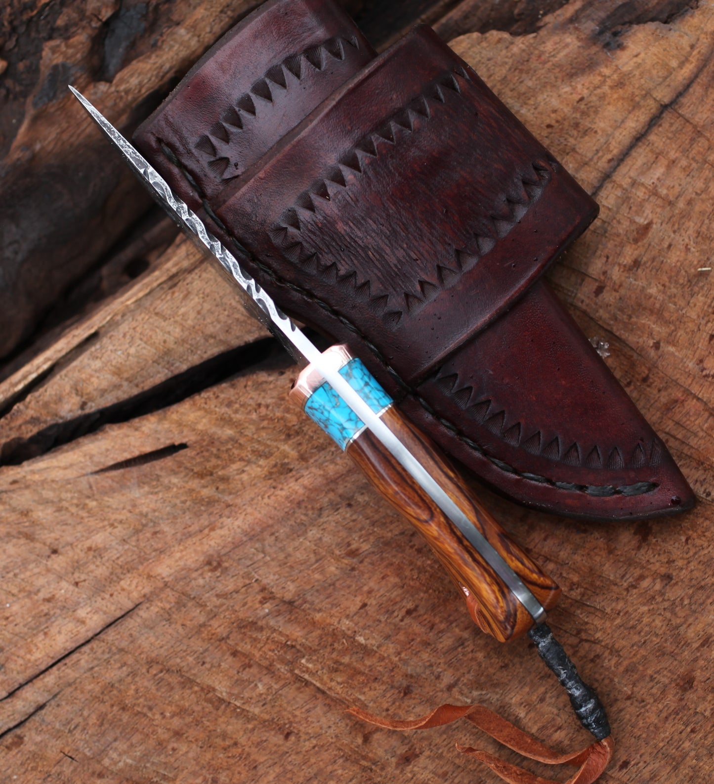 Little Guy Utility, EDC, ironwood and turquoise