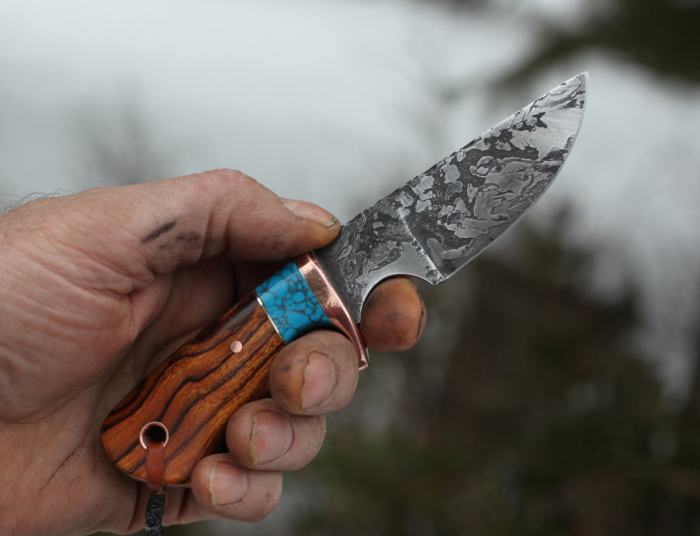 Little Guy Utility, EDC, ironwood and turquoise