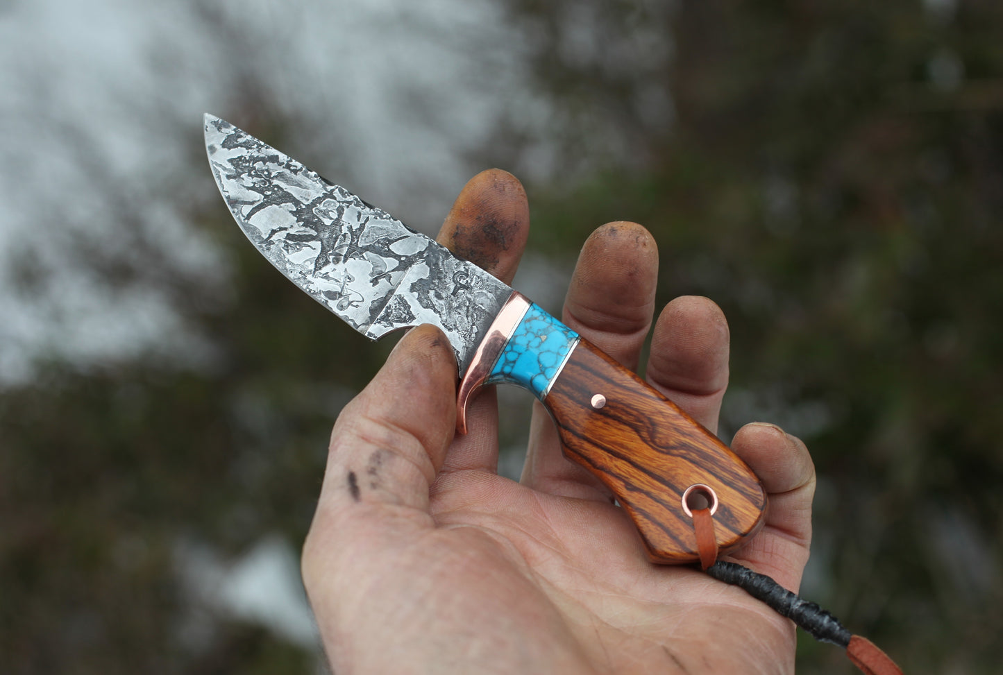 Little Guy Utility, EDC, ironwood and turquoise
