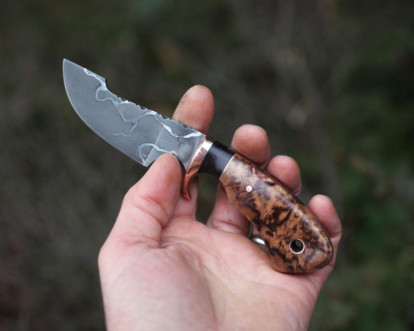 Modified Drop Point, spalted aspen