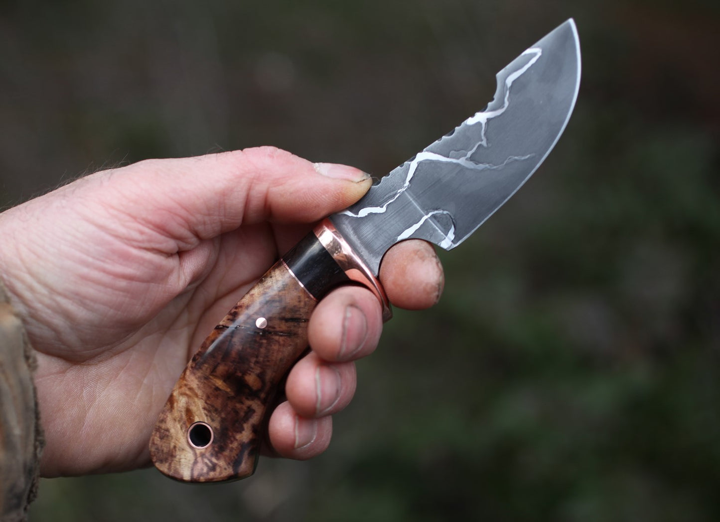 Modified Drop Point, spalted aspen