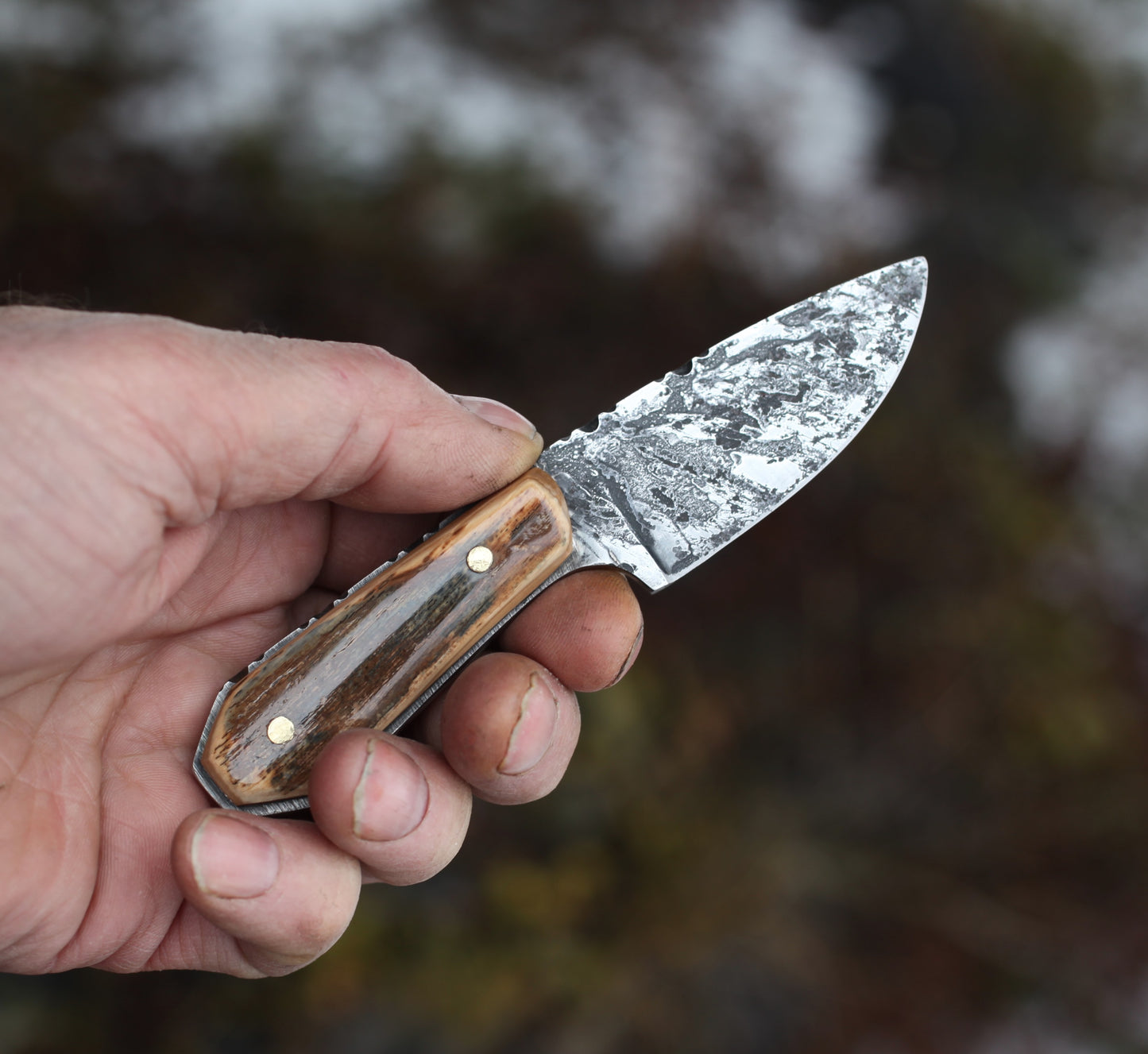 Mountain Man Neck Knife, cougar claw