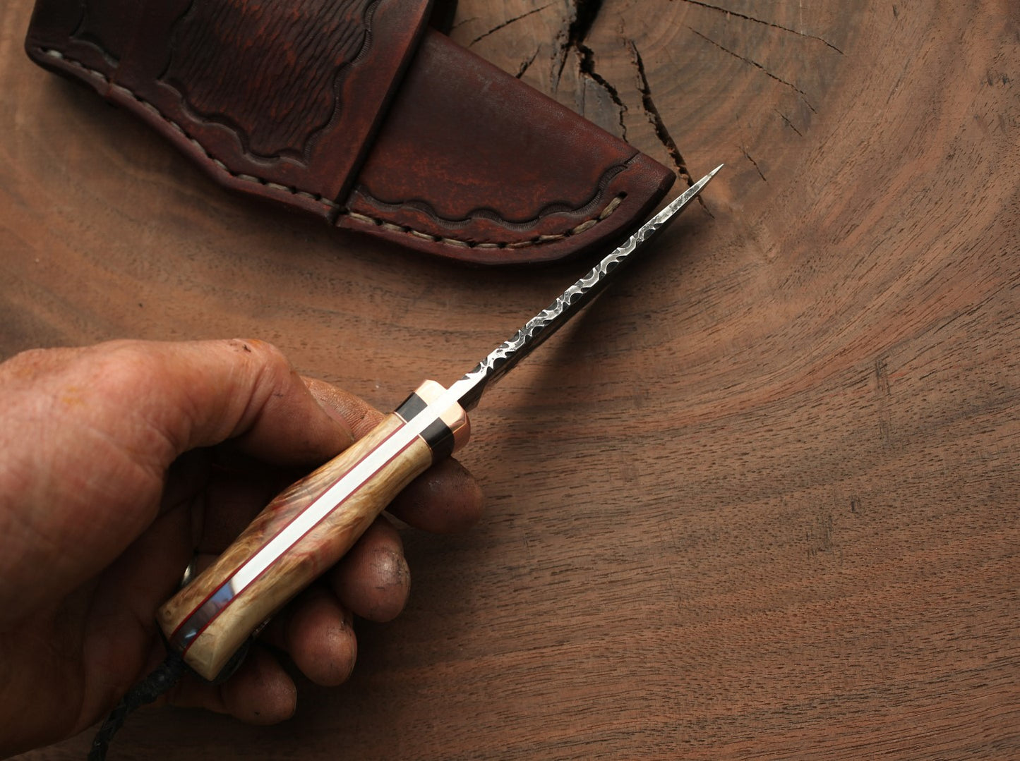 3 Finger Utility, box elder and horn