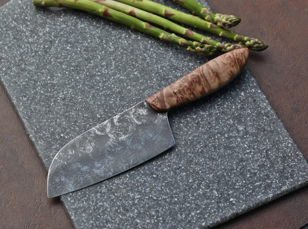 5.5 inch Camp Chef knife, burl maple