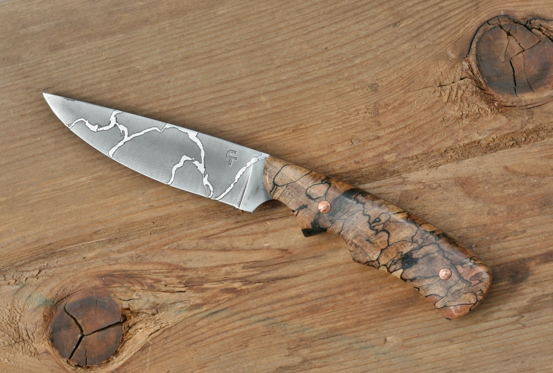 Bird and Trout, spalted maple