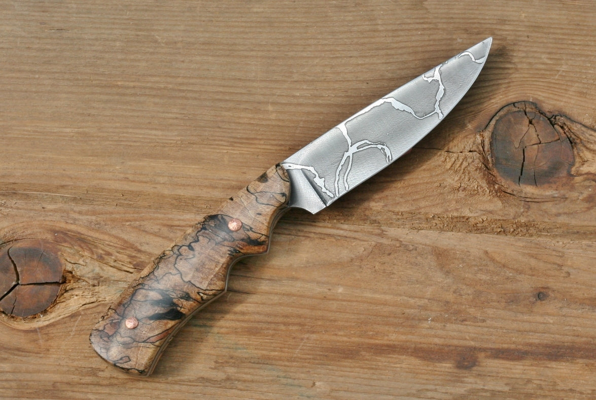 Bird and Trout, spalted maple