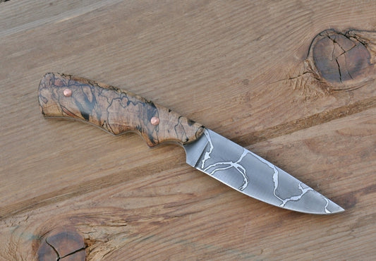 Bird and Trout, spalted maple