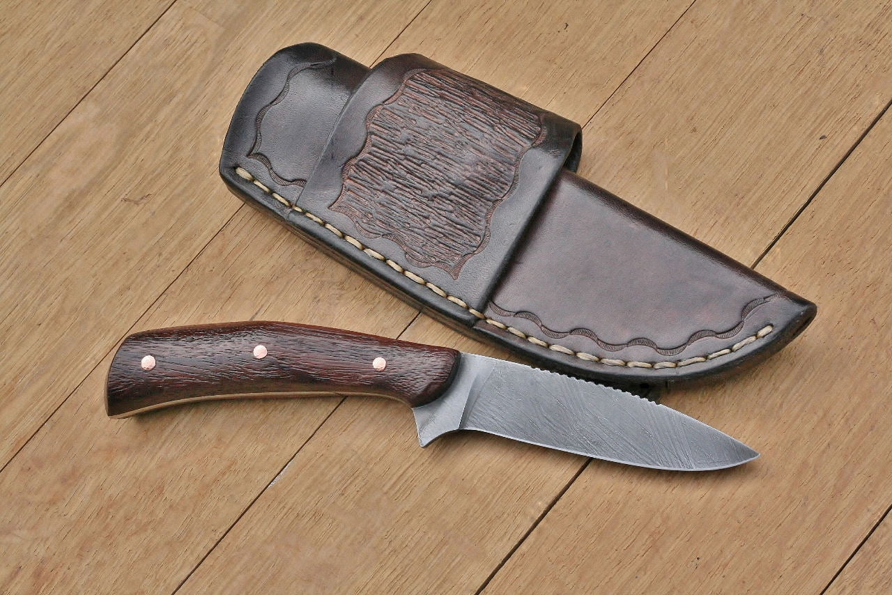 Custom bird and trout, African rosewood