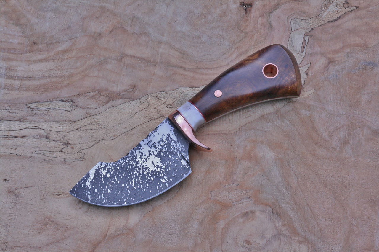 3 finger skinner, ironwood burl