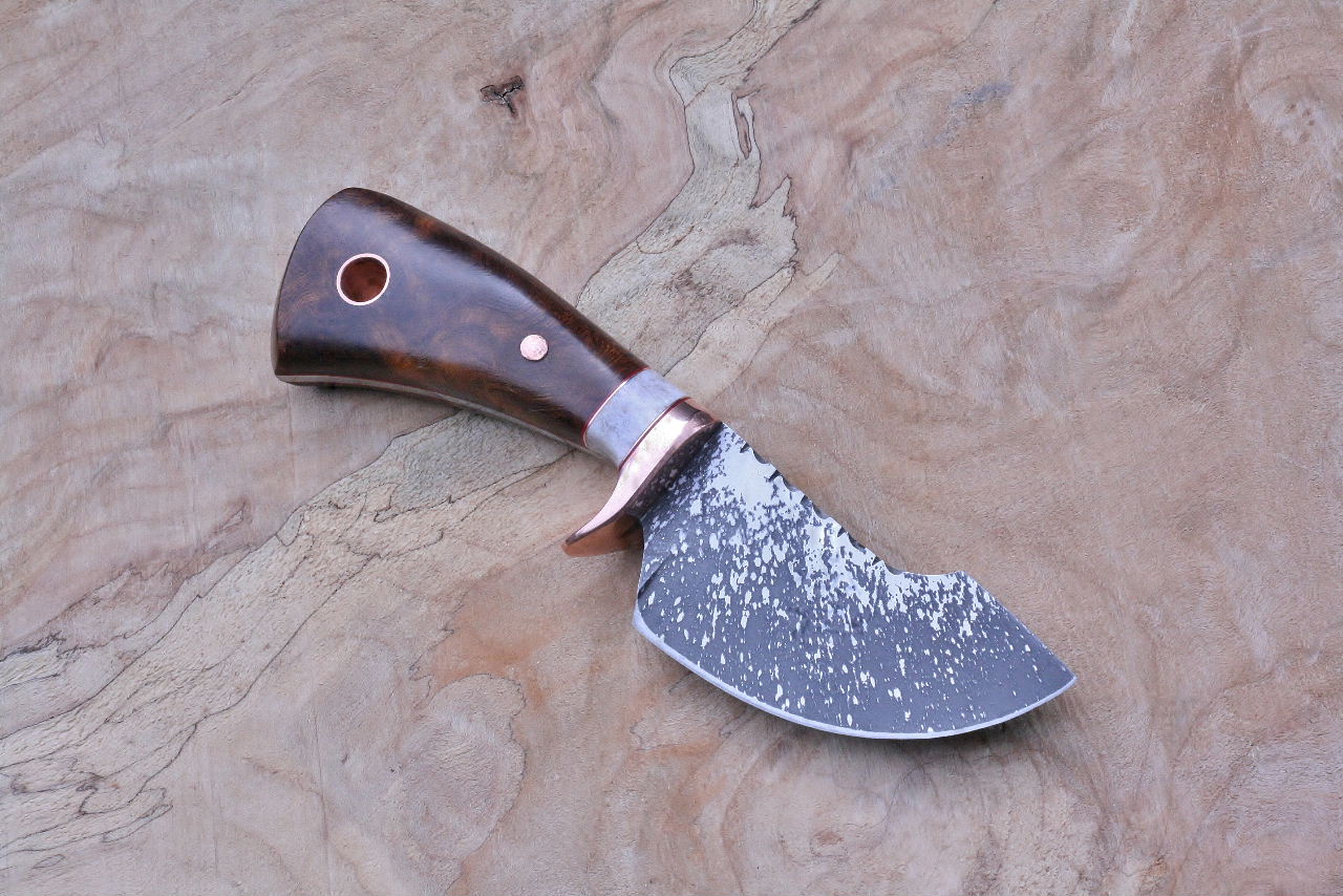 3 finger skinner, ironwood burl