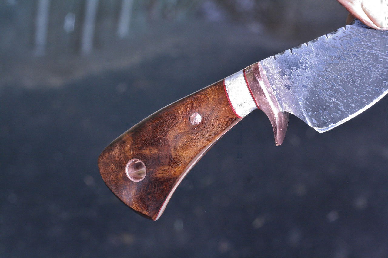 3 finger skinner, ironwood burl