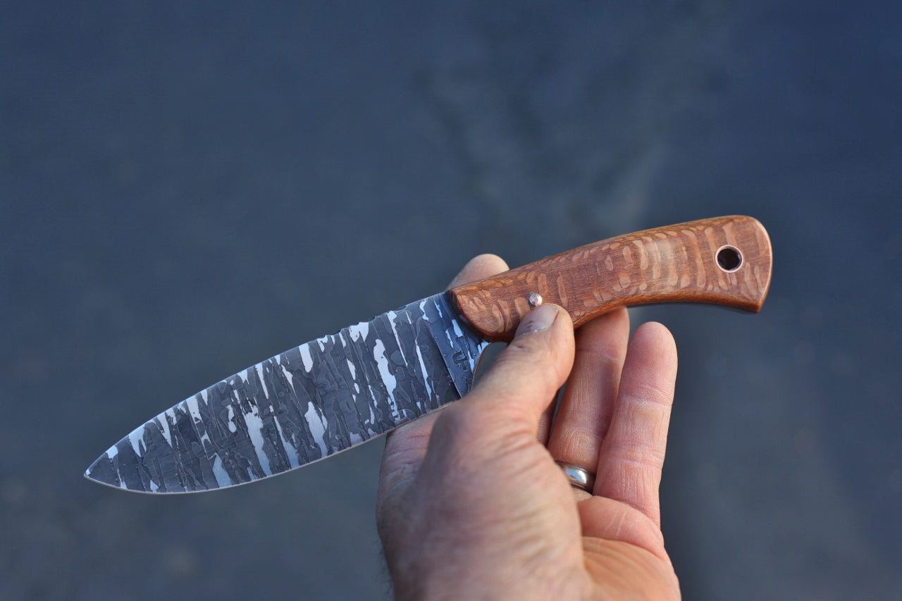 Spear point, hunter - utility, leopard wood