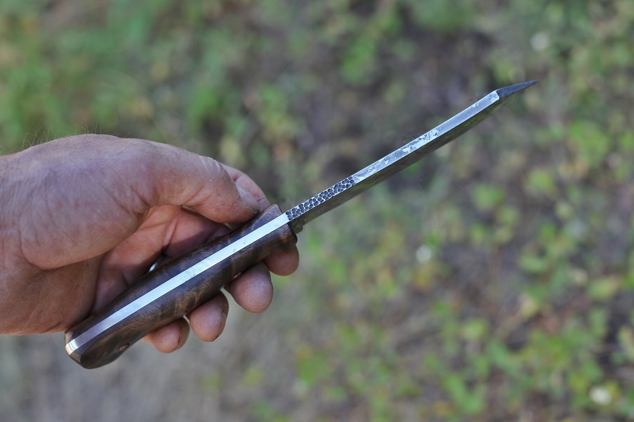 Custom 5 inch spay point utility, figured walnut