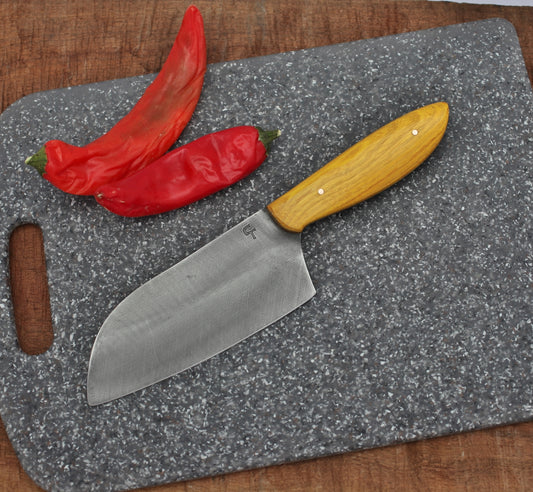 5.5 inch Camp/chef knife, Osage orange wood