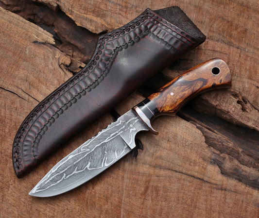 Large game hunter/camp knife, Desert ironwood