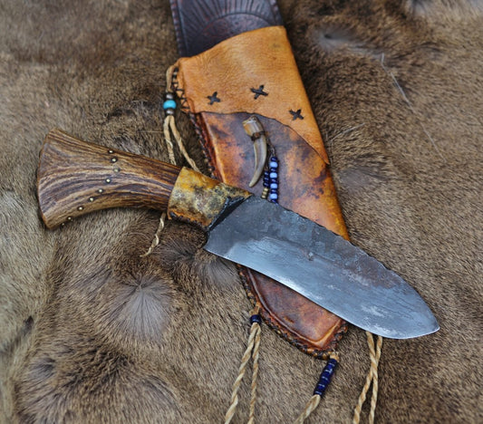 Forged skinner with whitetail antler