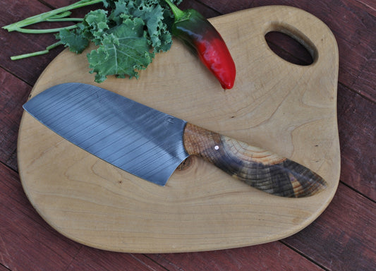 5.5 inch Camp/chef knife, Ponderosa Pine
