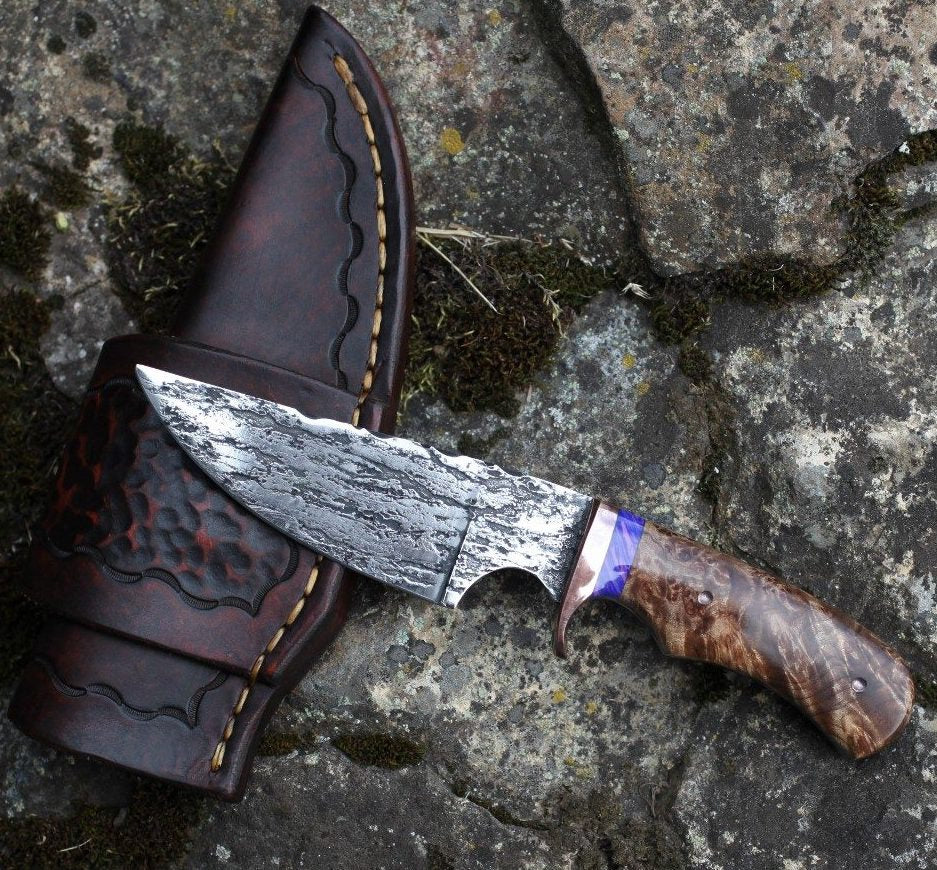 Custom Utility/hunter, maple burl, EDC