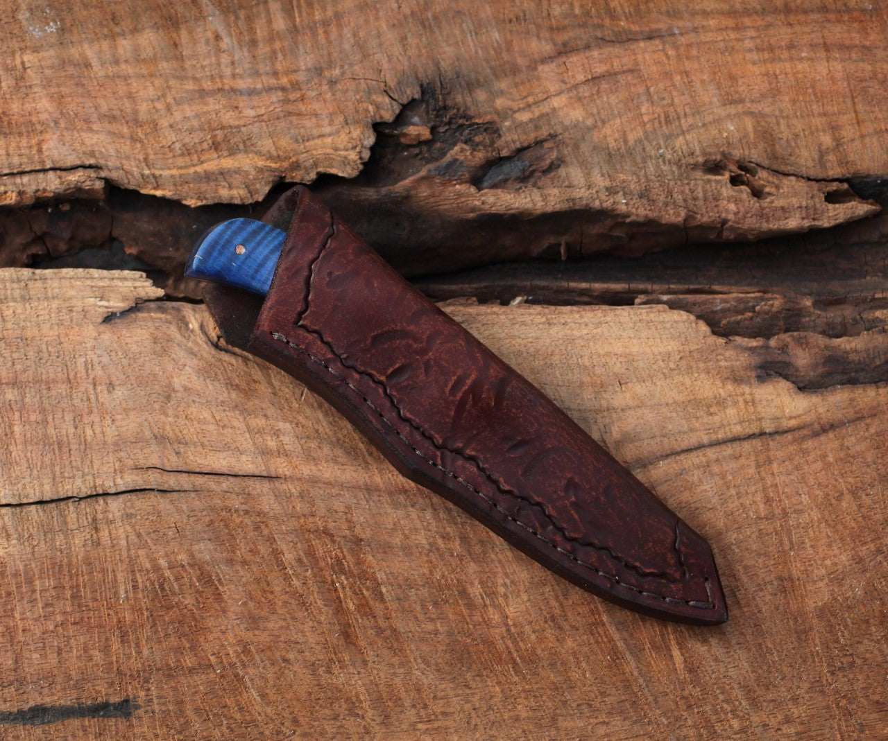 Custom Bird and Trout, figured blue maple