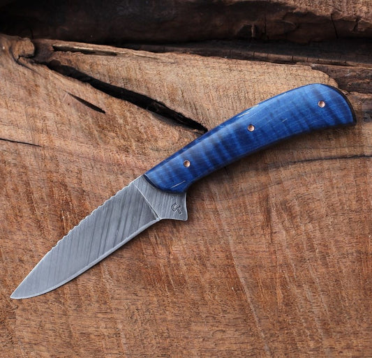 Custom Bird and Trout, figured blue maple