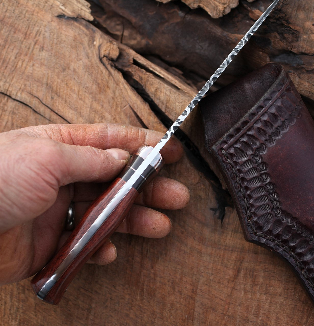 Large Game/Camp knife, bubinga wood
