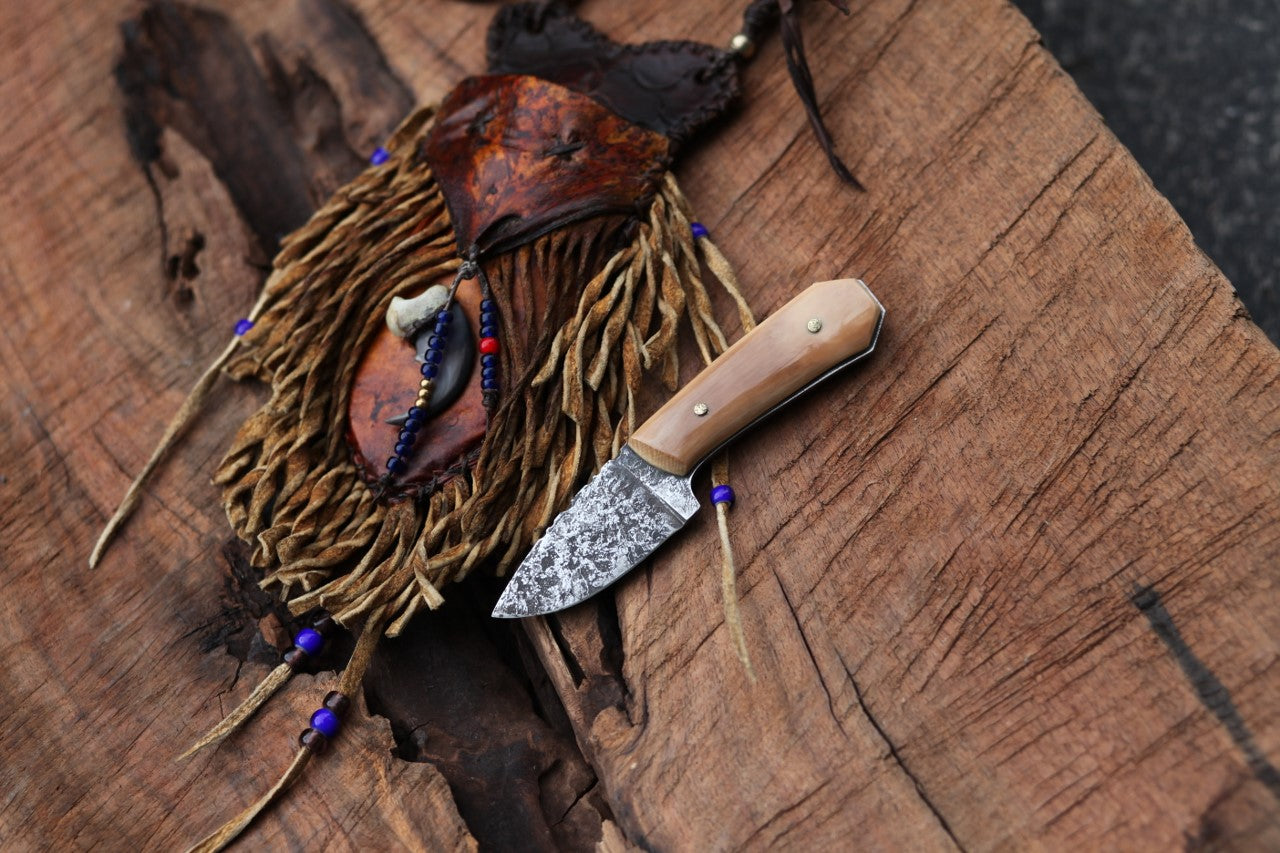 Mountain Man neck knife, bear tooth