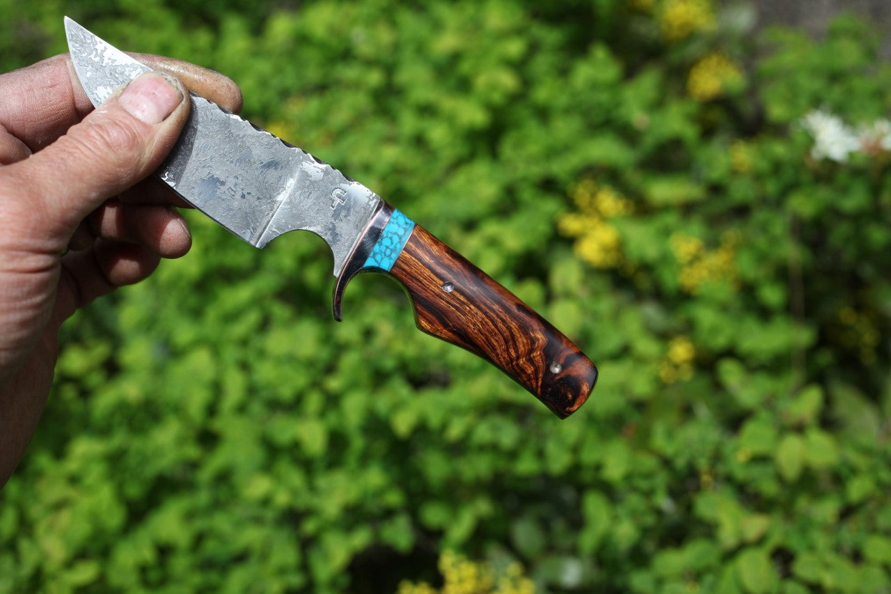 Custom upswept utility, ironwood & turquoise