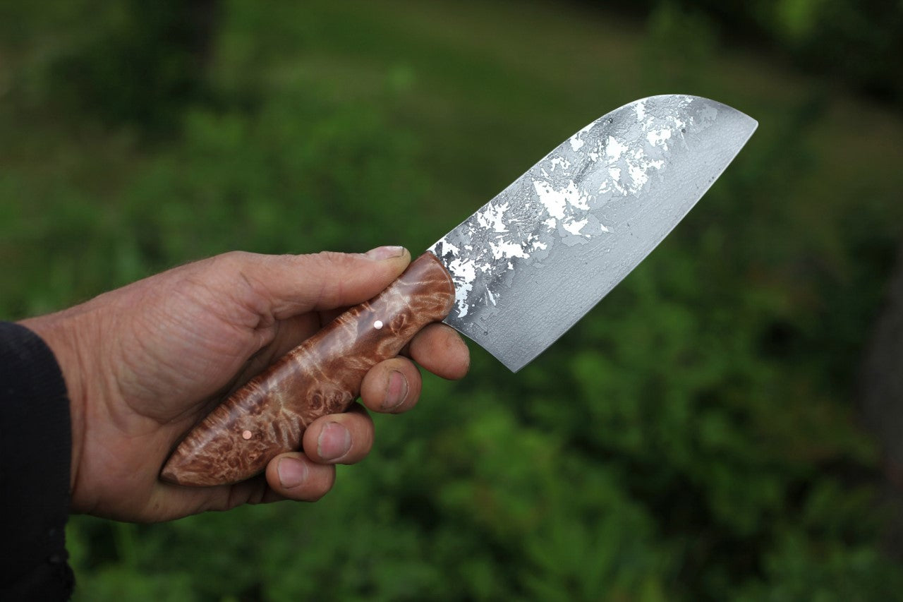 5.5 Custom Camp/Chef knife, maple burl