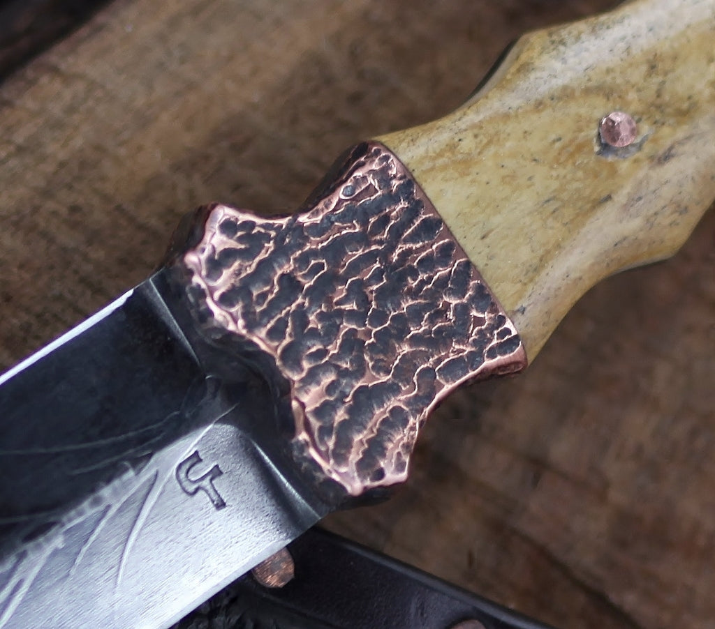 2 edged Renaissance knife, oosik and copper