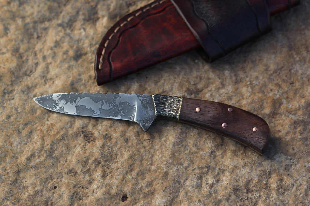 Custom bird and trout, African rosewood