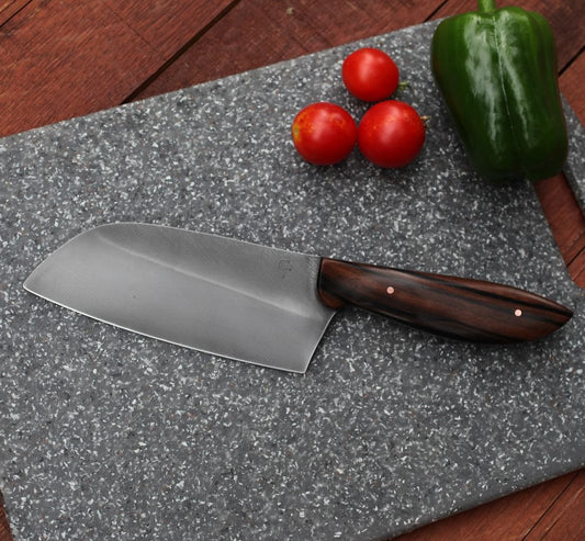 5.5 inch Camp/chef knife, Macassar ebony
