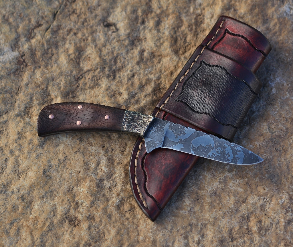 Custom bird and trout, African rosewood