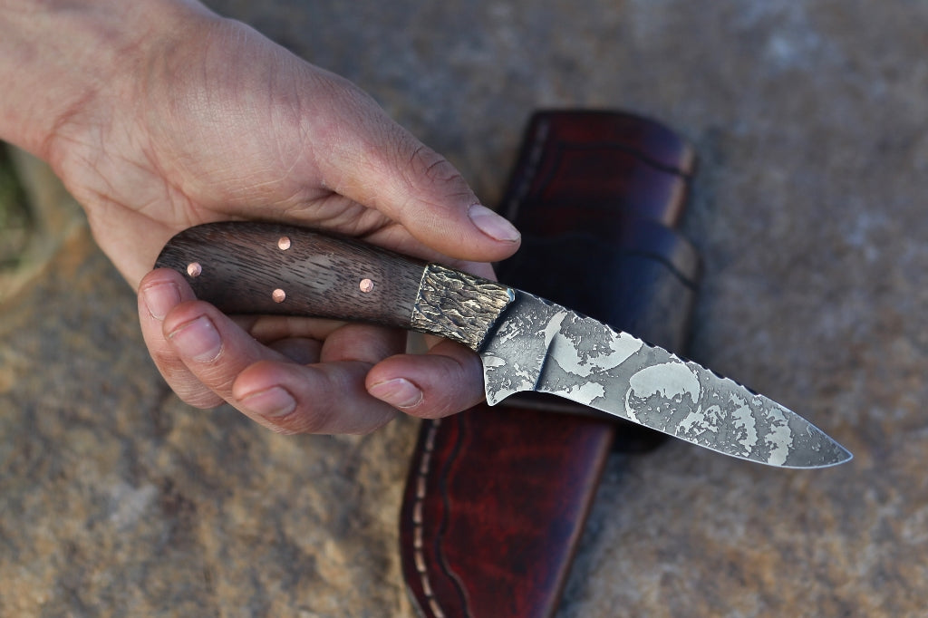 Custom bird and trout, African rosewood